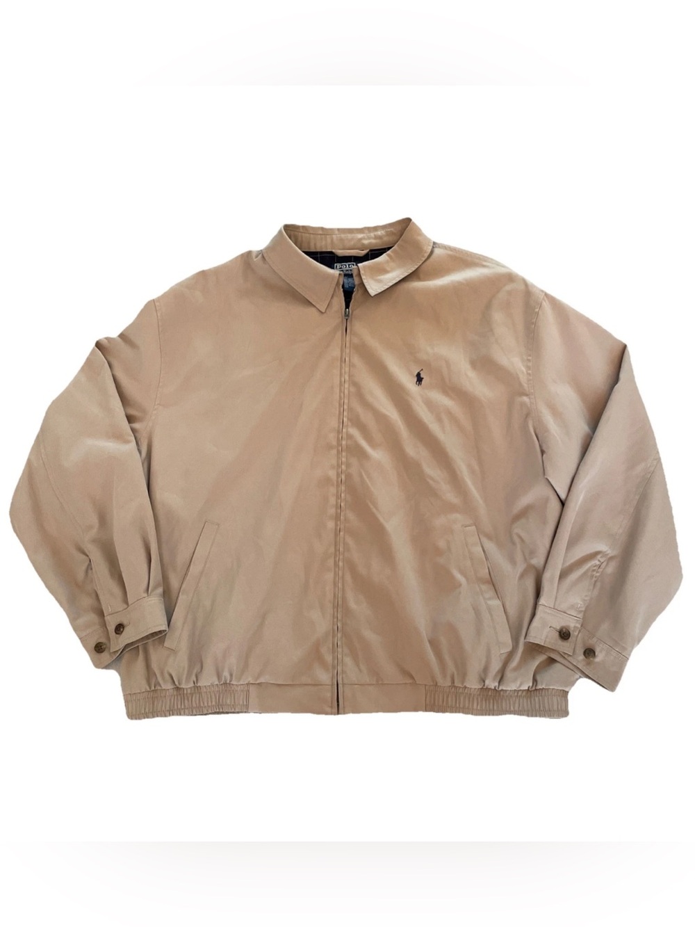 Polo Ralph Lauren Beige Khaki Harrington Jacket Lined Men’s Size XXL